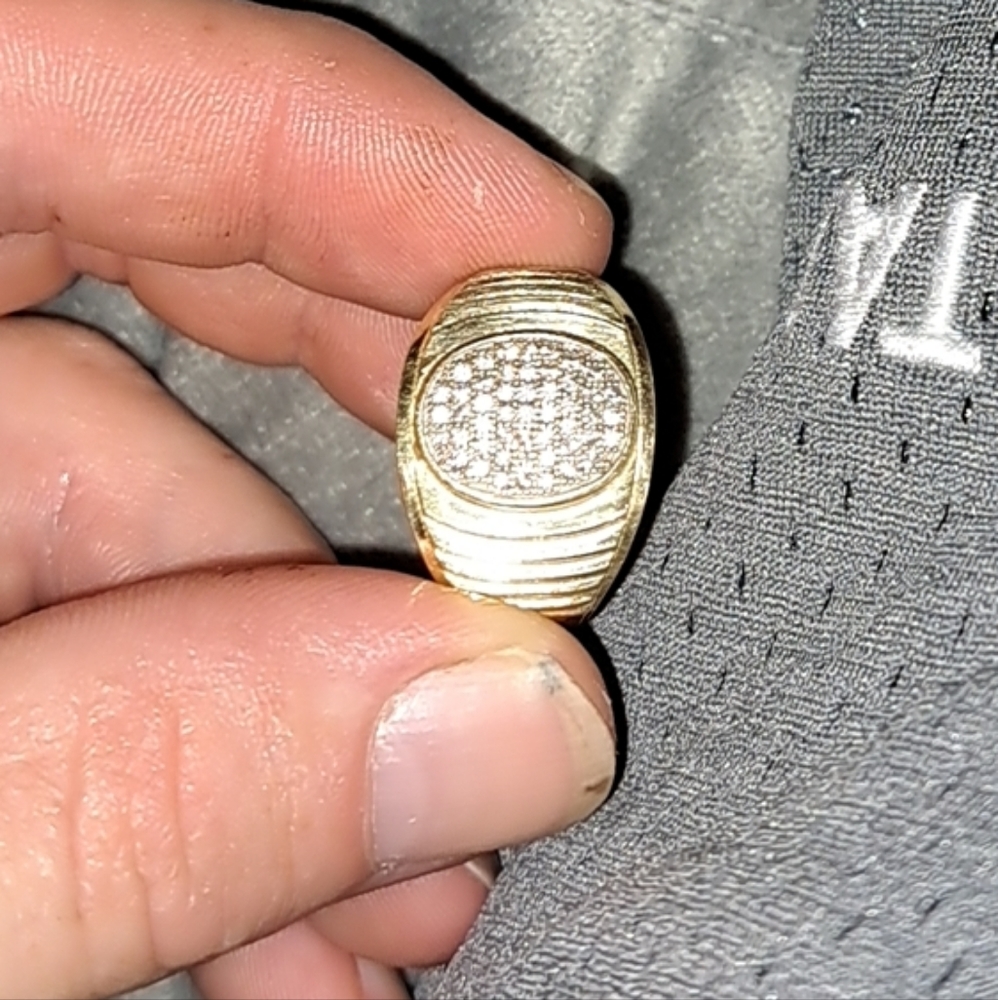 10k real diamond ring